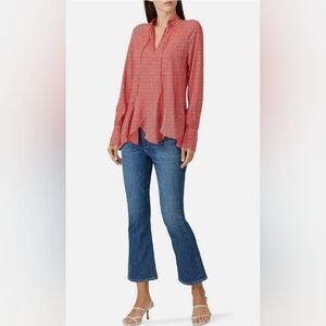 Derek Lam Collective RTR Red Bone Blouse